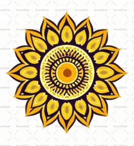 Abstrakte Sonnenblumenmandala